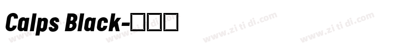 Calps Black字体转换